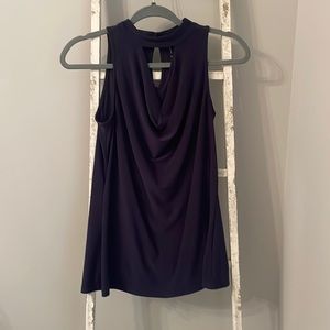 EUC. Navy tank Scoop neck and button back. Size small